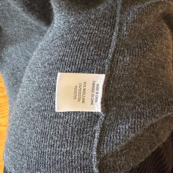 Theory Wool Blend Long Knit Cardigan Sweater Drape - Picture 4 of 5